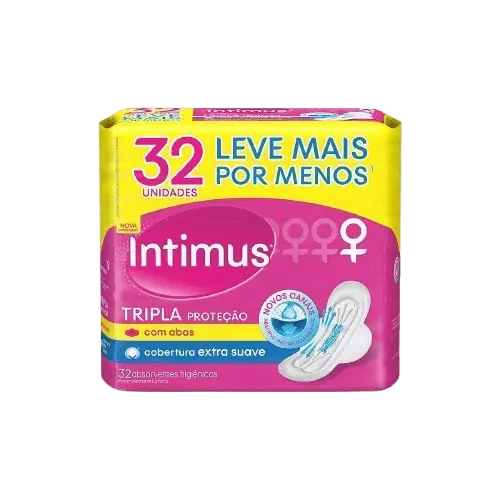 Absorvente suave com abas Intimus 32 un.